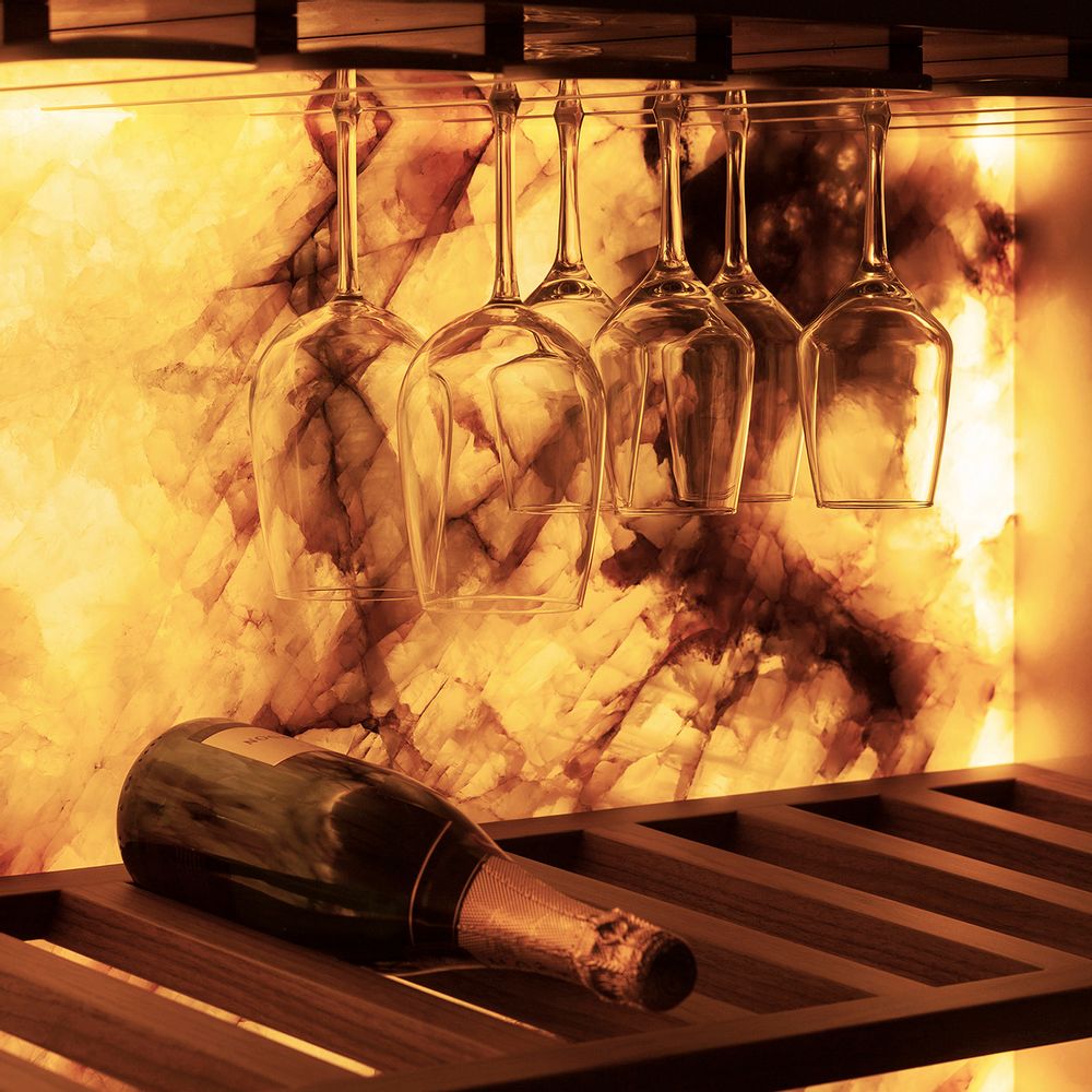 Wall ensembles - Modern Bongó Bar Cabinet, Sahara Noir Marble, Handmade in Portugal by Greenapple - GREENAPPLE DESIGN INTERIORS