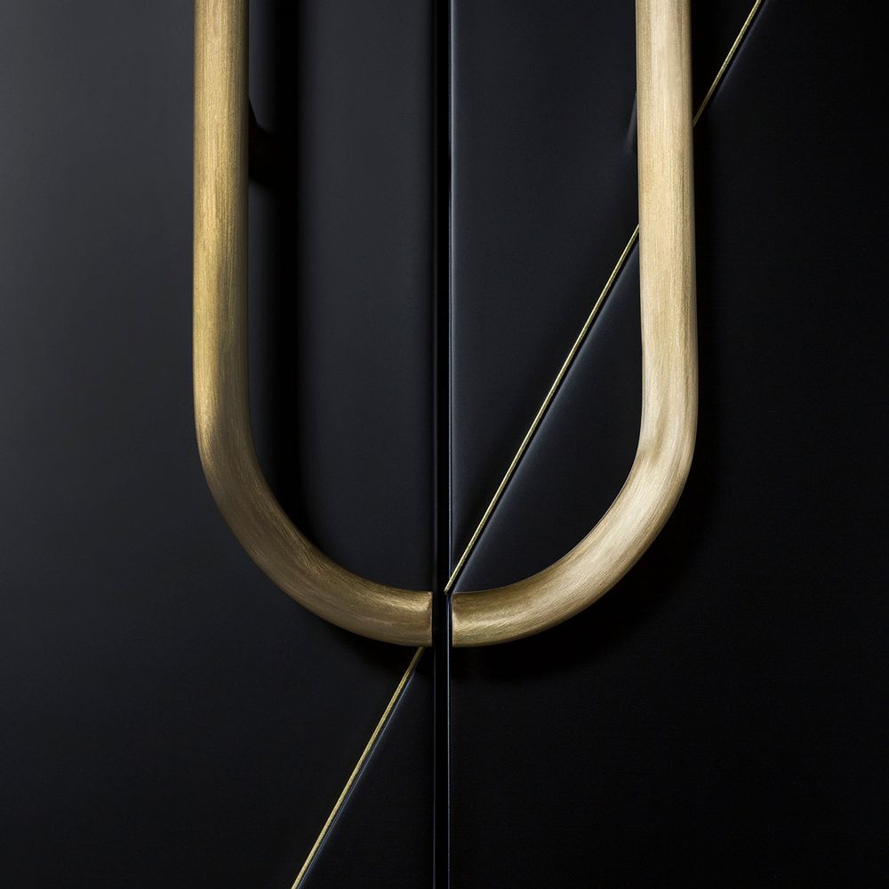 Boîtes de rangement - Meuble de Bar Saqris Moderne, Noir, Fabriqué à la Main au Portugal par Greenapple - GREENAPPLE DESIGN INTERIORS