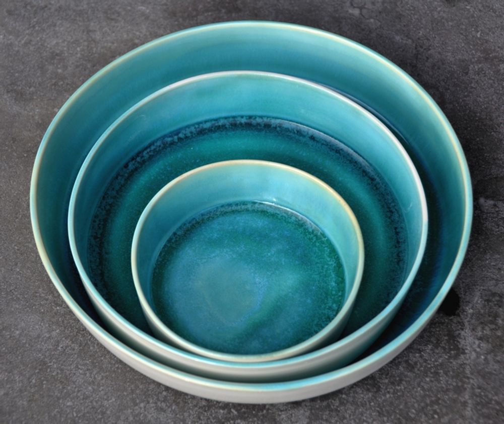 Assiettes de réception - Assiette bicolore porcelaine - MARTINE MIKAELOFF