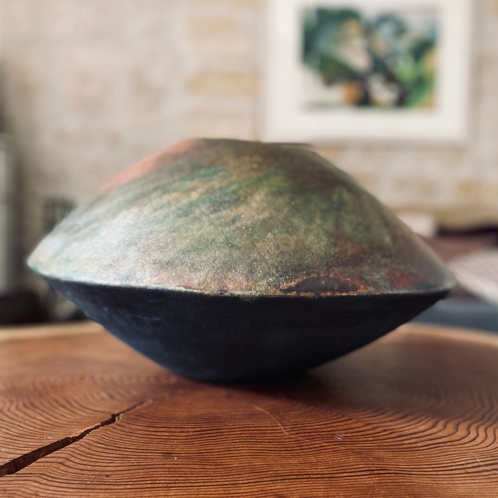 Céramique - Vase céramique Raku cuivré "Naos" - BARBARA BILLOUD