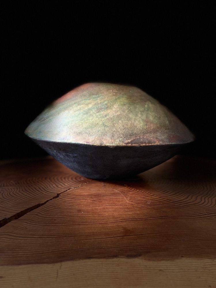 Céramique - Vase céramique Raku cuivré "Naos" - BARBARA BILLOUD