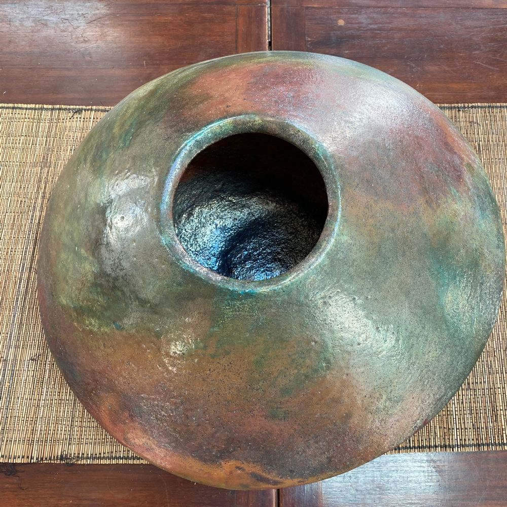 Céramique - Vase céramique Raku cuivré "Naos" - BARBARA BILLOUD