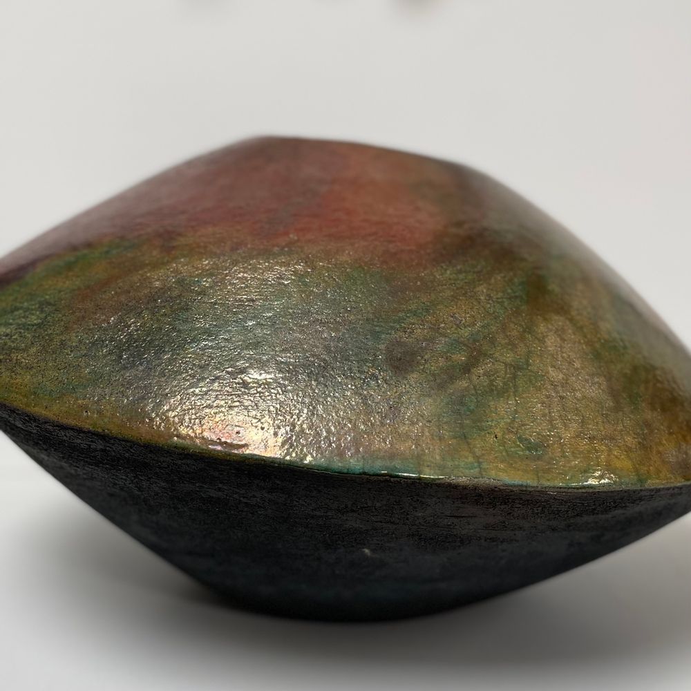 Céramique - Vase céramique Raku cuivré "Naos" - BARBARA BILLOUD