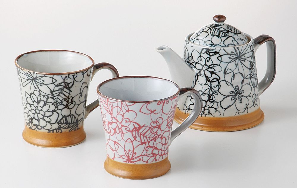 Tasses et mugs - Service à thé japonais - SHIROTSUKI / AKAZUKI JAPON