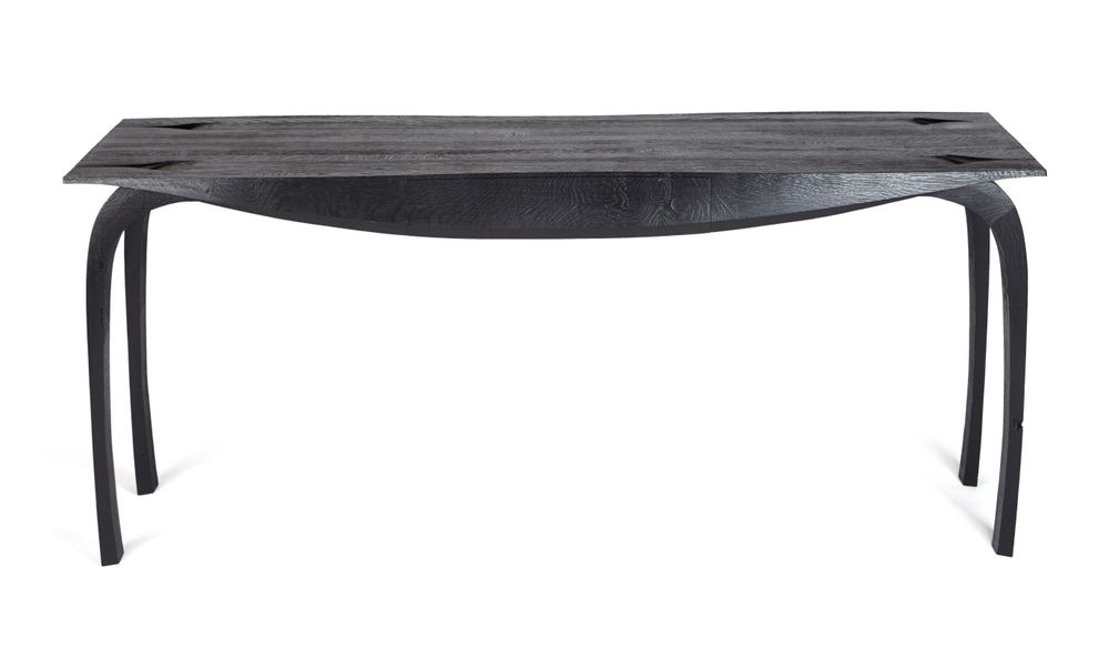 Desks - Writing Desk. Flame scorched oak - JONATHAN FIELD