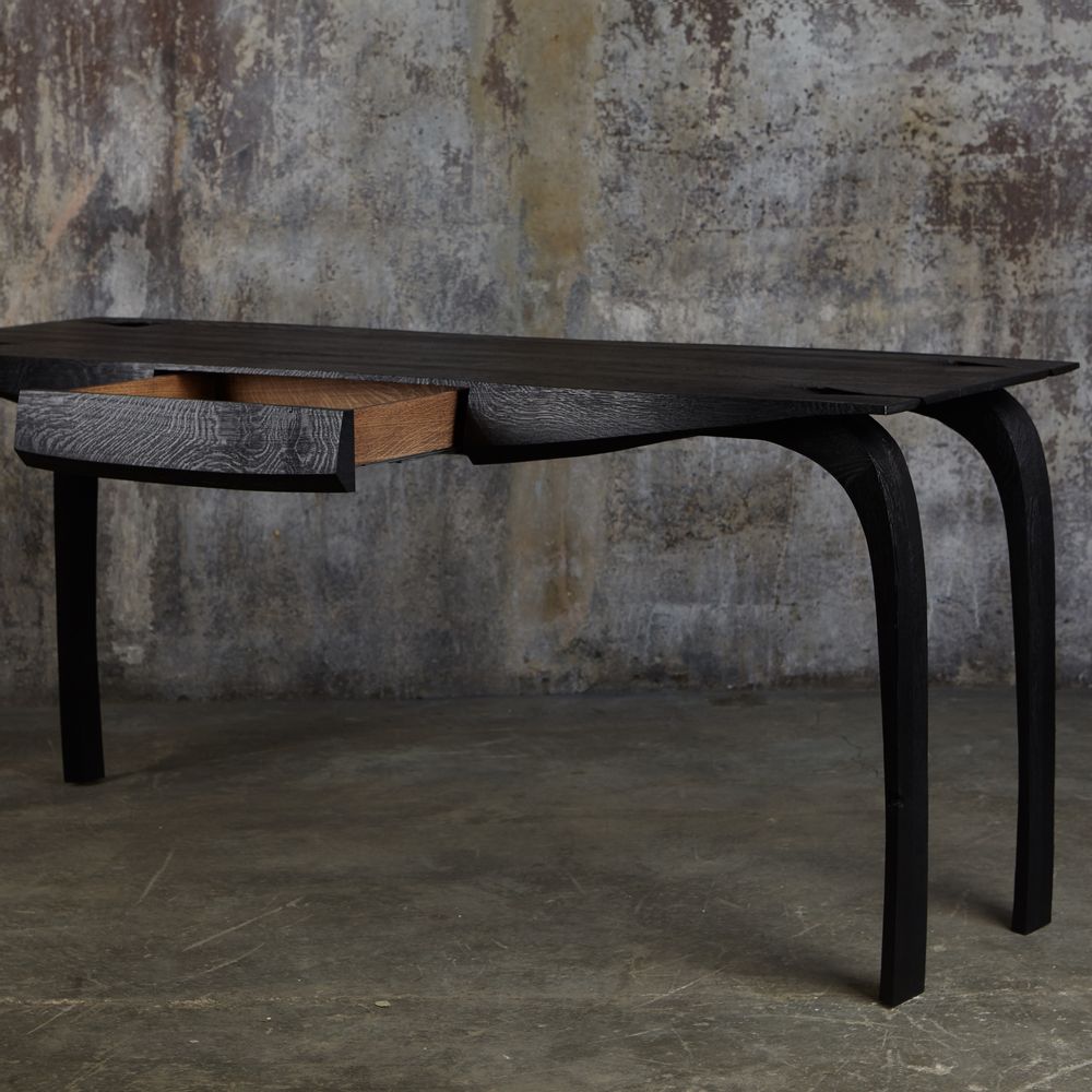 Desks - Writing Desk. Flame scorched oak - JONATHAN FIELD