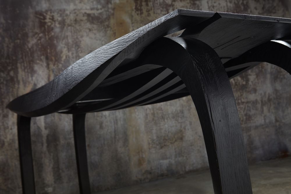 Desks - Writing Desk. Flame scorched oak - JONATHAN FIELD