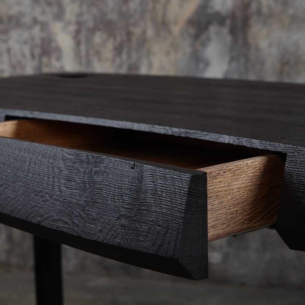 Desks - Writing Desk. Flame scorched oak - JONATHAN FIELD