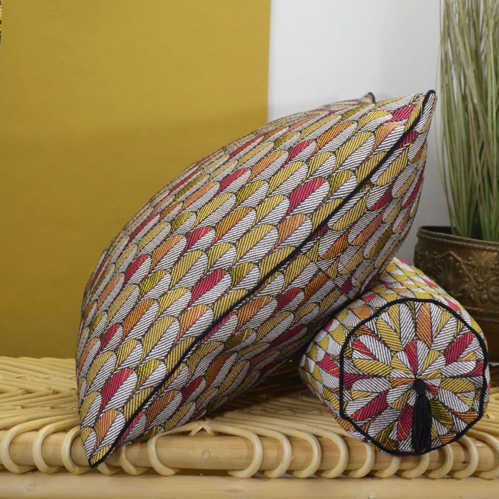 Fabric cushions - Set of cushion and bolster stuffed - L'ATELIER DES CREATEURS