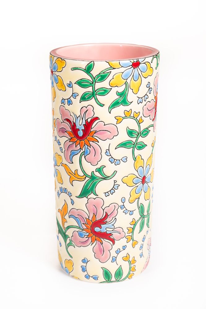Vases - Primadonna Cornet Vase - MANUFACTURE DES EMAUX DE LONGWY 1798