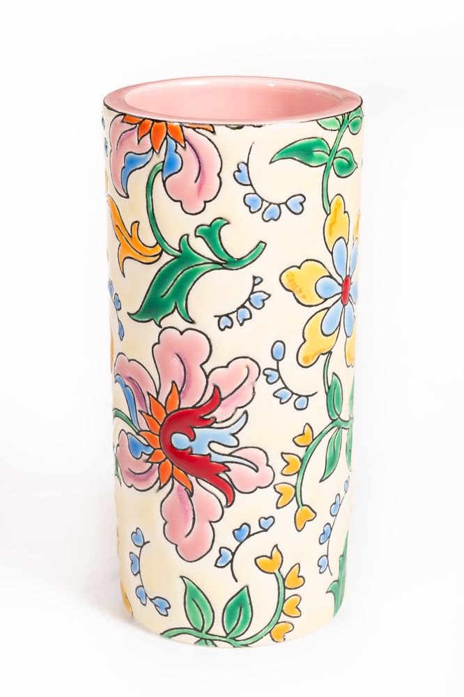 Vases - Primadonna Cornet Vase - MANUFACTURE DES EMAUX DE LONGWY 1798