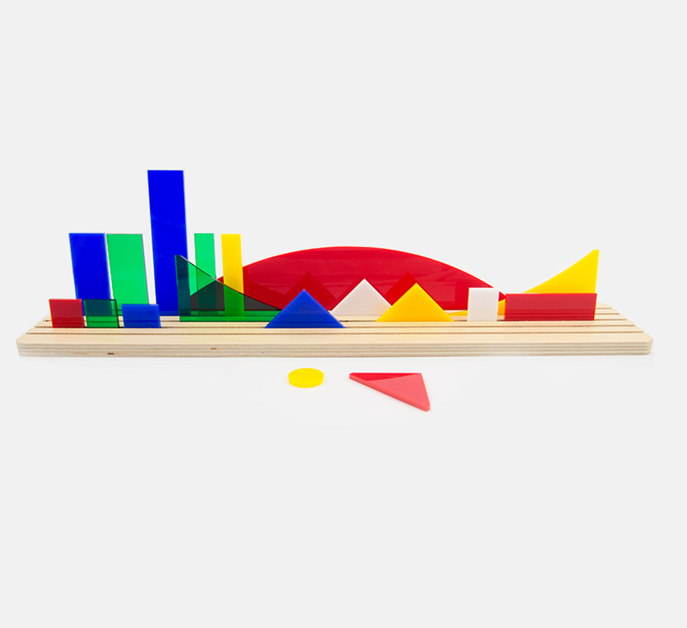 Design objects - Shapes of Bauhaus - Creative 3D Art Diorama Toy of Wood & Acrylic - BEAMALEVICH