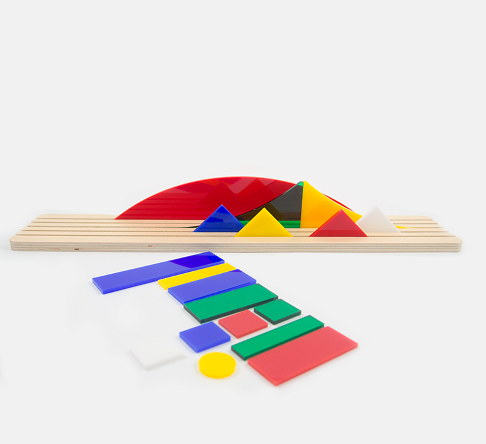 Design objects - Shapes of Bauhaus - Creative 3D Art Diorama Toy of Wood & Acrylic - BEAMALEVICH