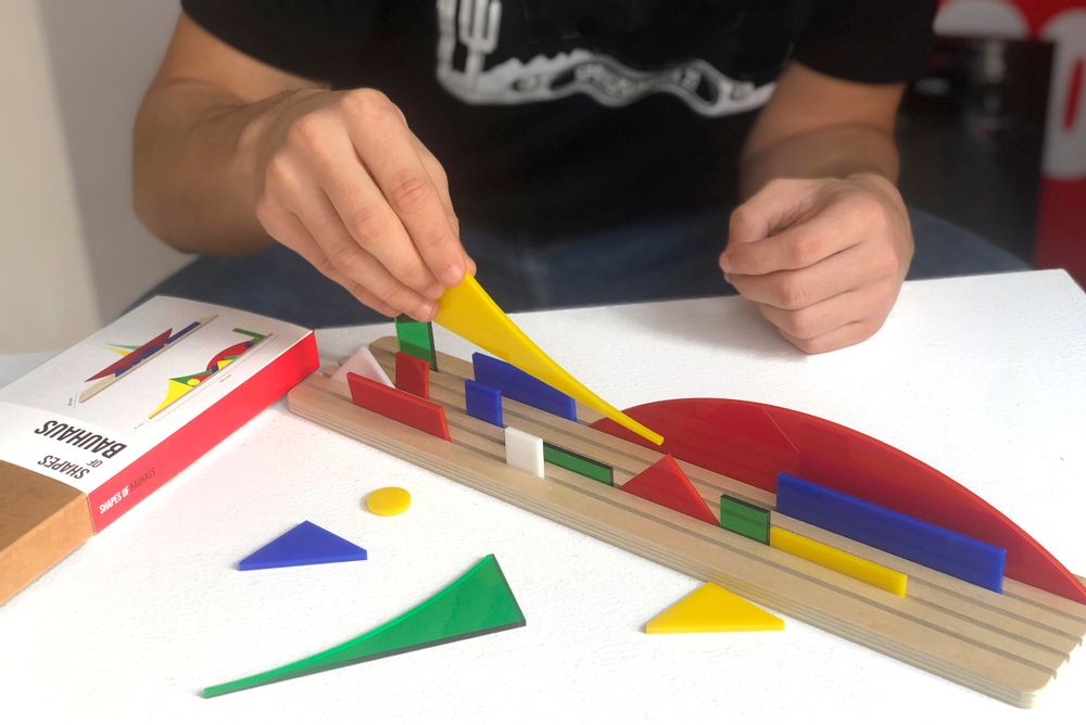 Design objects - Shapes of Bauhaus - Creative 3D Art Diorama Toy of Wood & Acrylic - BEAMALEVICH