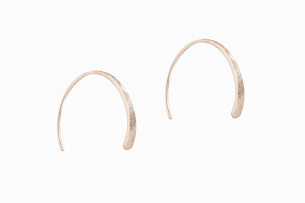 Orfèvrerie - Boucles d'oreilles en forme de demi-cercle en or 18 carats - CHIARA DE FILIPPIS
