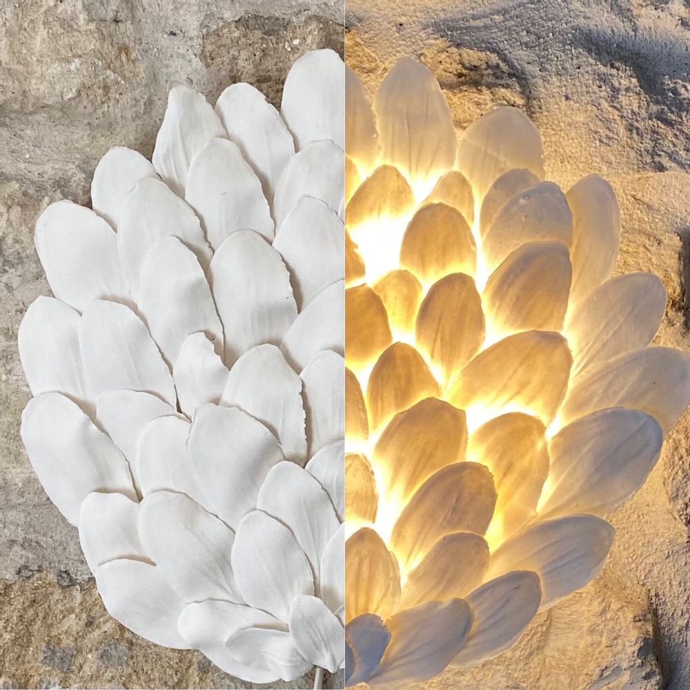 Ceramic - Mezza Luce porcelain luminaire “Fiori” - BARBARA BILLOUD