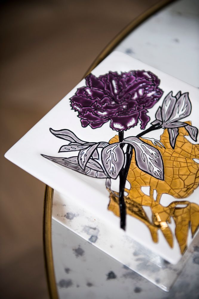 Objets de décoration - LAMPE NÉO PM - A L'OMBRE DES FLEURS / Nicolas BLANDIN - MANUFACTURE DES EMAUX DE LONGWY 1798