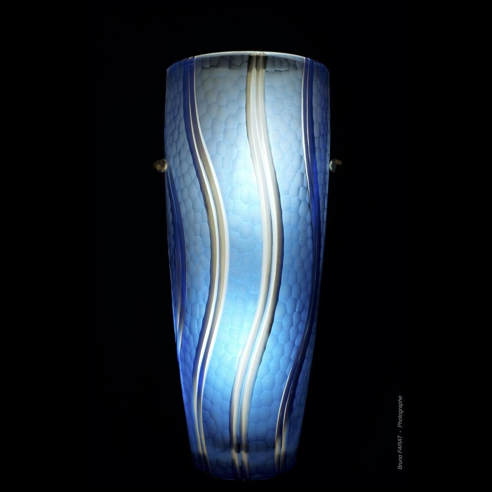 Objets design - Applique murale Cristal Taillé - Wave Aqua Sconce - CRISTAL BENITO