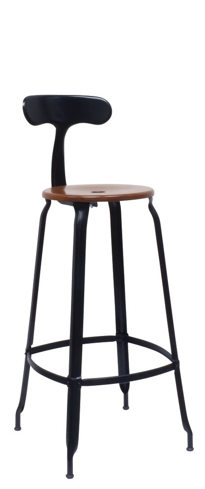 Tabourets pour collectivités - Chaise Nicolle® H75cm Bois et Métal - NICOLLE CHAISE