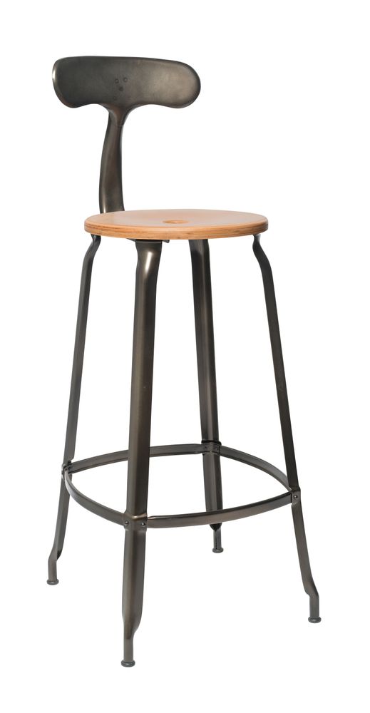 Tabourets pour collectivités - Chaise Nicolle® H75cm Bois et Métal - NICOLLE CHAISE