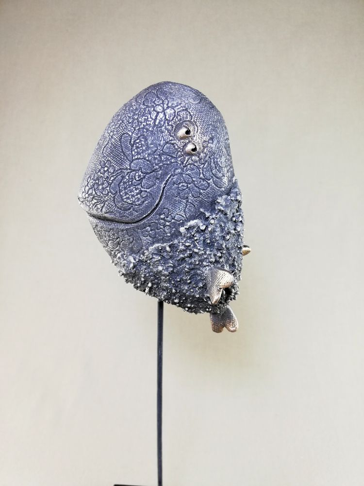 Céramique - POISSON NOIR, OR - MALIFANCE