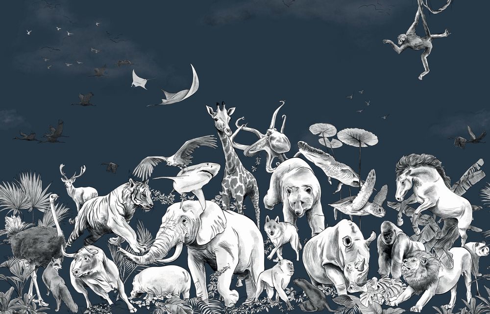 Other wall decoration - Wallpanel Noé Bleu Nuit - PAPERMINT
