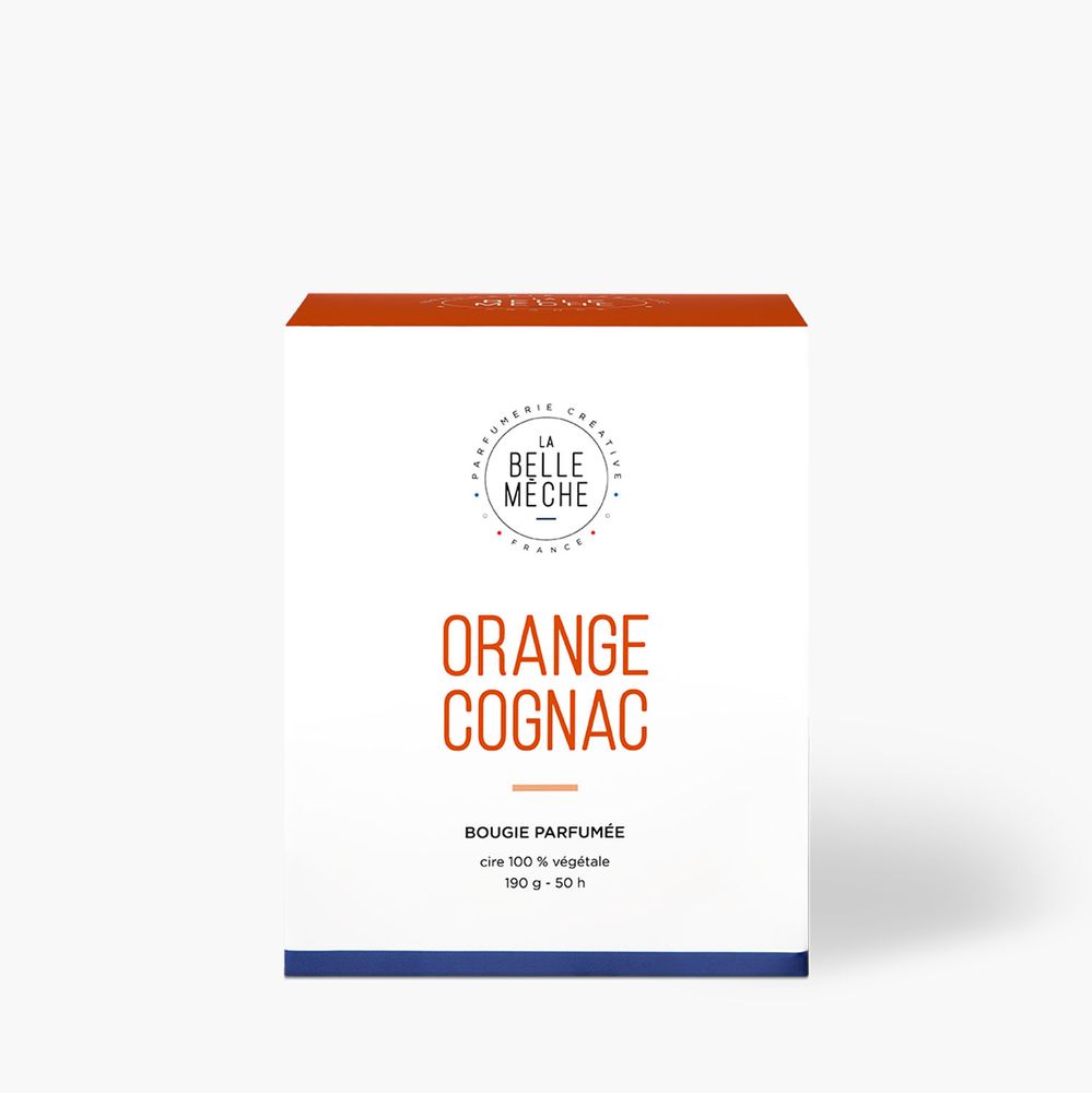 Bougies - Bougie Orange Cognac. - LA BELLE MÈCHE