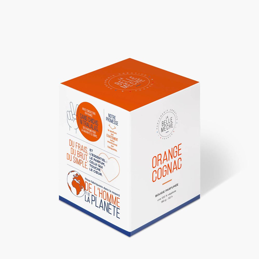 Bougies - Bougie Orange Cognac. - LA BELLE MÈCHE