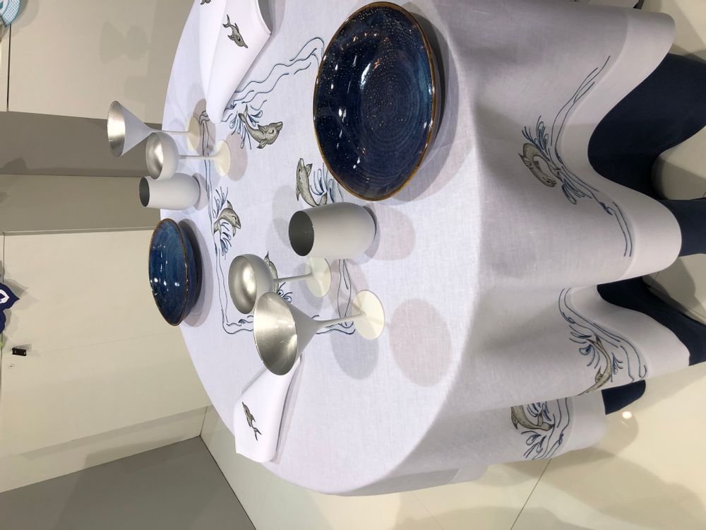 Table linen - Dolphins Tablecloths - NIVES BY BALDINI E CECCHI
