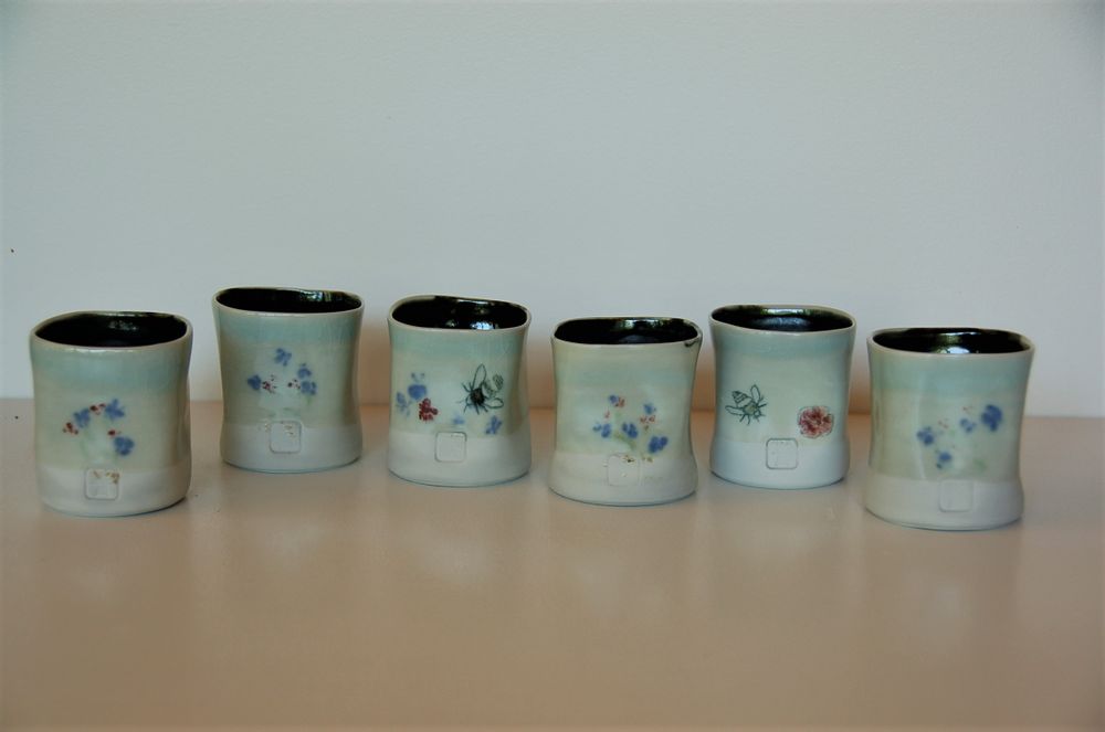 Tasses et mugs - Tasse à café carrée en porcelaine. - BLEU TERRE