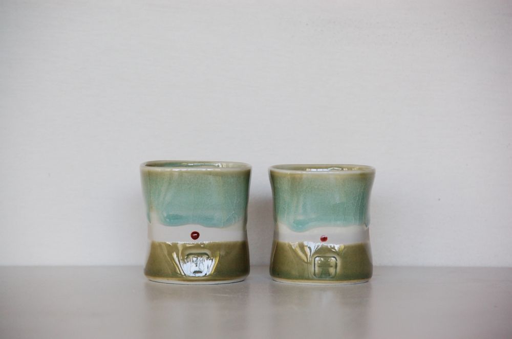 Tasses et mugs - Tasse à café carrée en porcelaine. - BLEU TERRE