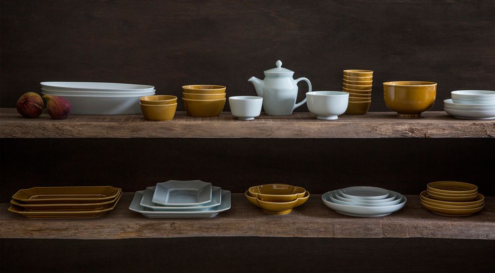 Ceramic - Mizu-mizu  14cm long plate - MIYAMA.