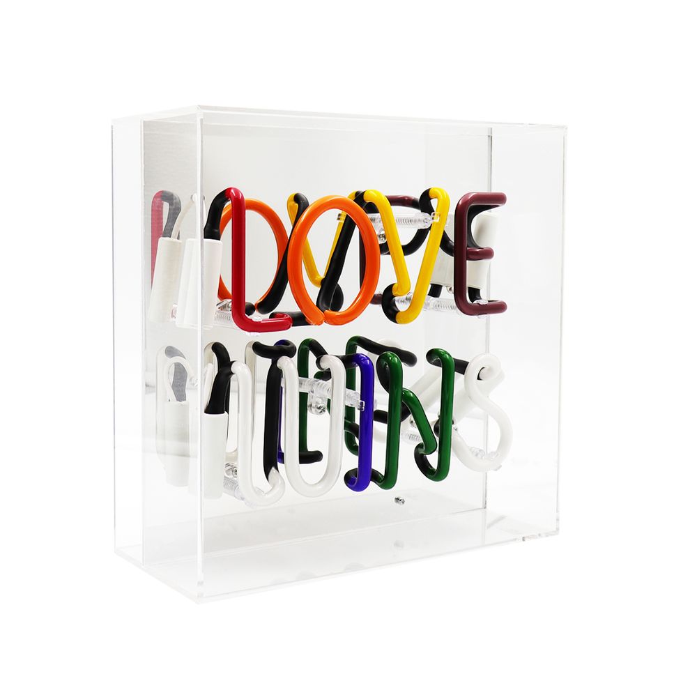 Desk lamps - 'Love Wins' Acrylic Box Neon Light - LOCOMOCEAN