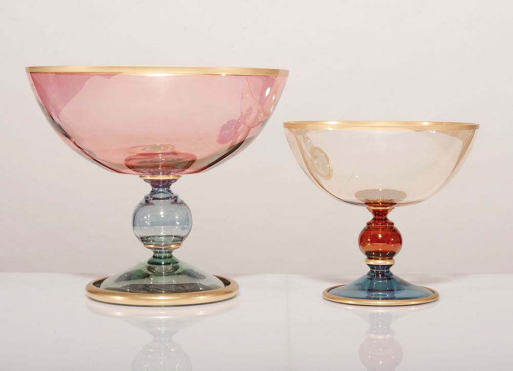 Decorative objects - Arlecchino (Harlequin) 2 Fruit Bowls on Stand - GRIFFE MONTENAPOLEONE MILANO