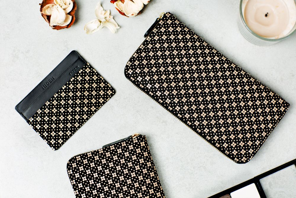 Leather goods - Flower Lattice - Leather goods - INDEN EST.1582