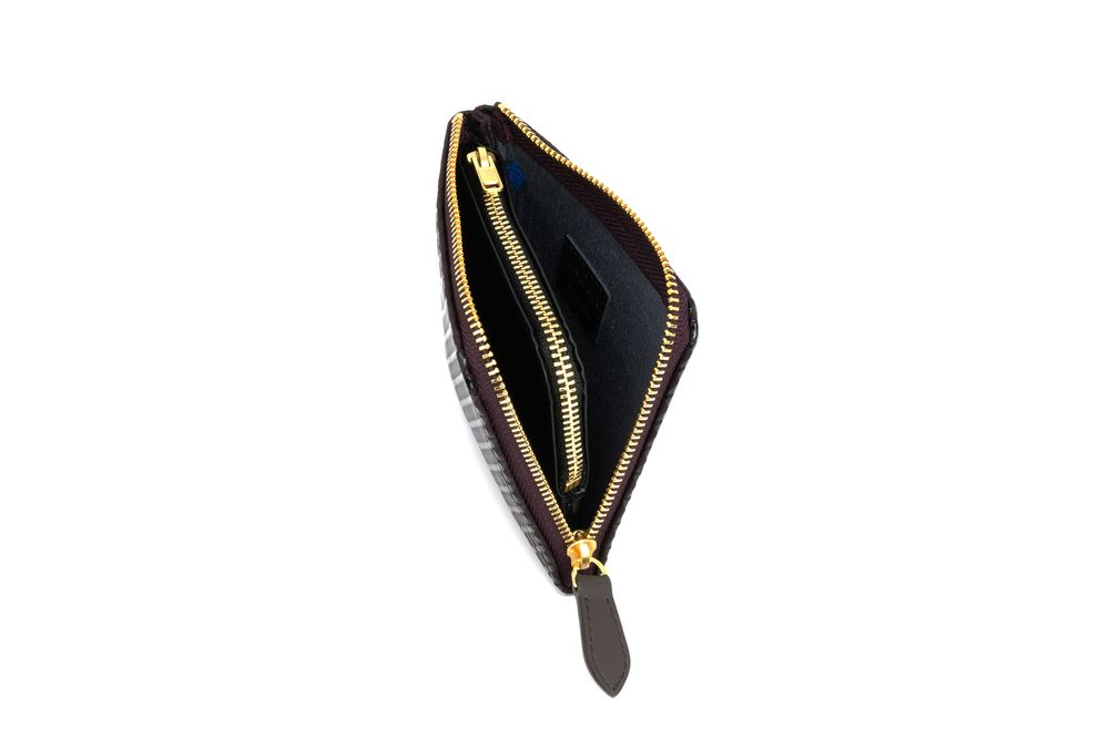 Leather goods - Zipped Coin Purse (Large) -Made of lacquer finished Deer and Cow skin leather - INDEN EST.1582