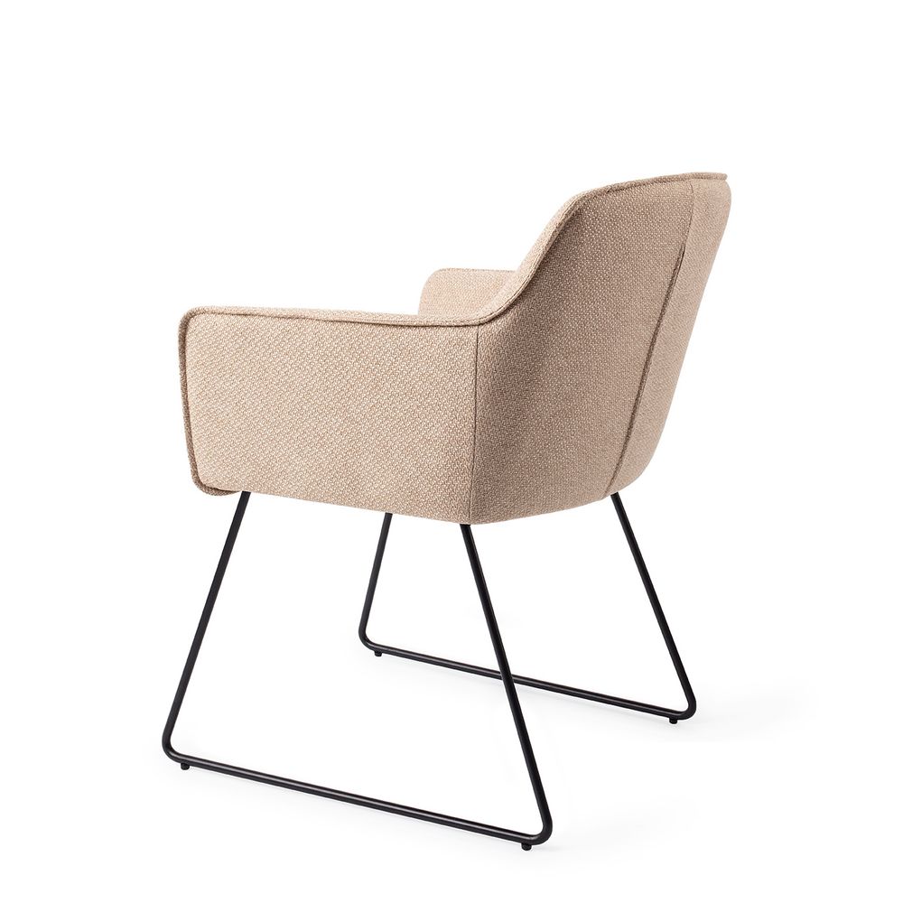 Chairs for hospitalities & contracts - Hofu Dining Chair - Wild Walnut, Slide Black - JESPER HOME