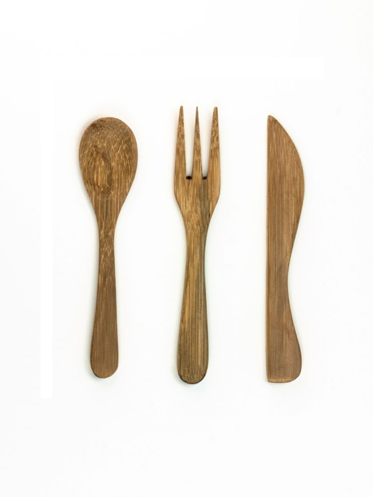 Fourchettes - Set de couverts enfants en bambou réutilisables - PANDA PAILLES