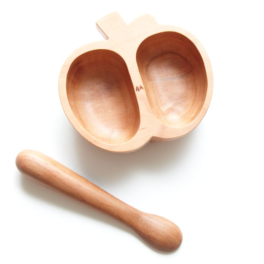 Objets de décoration - COFFRET DE PLAT DE BÉBÉ ET CUILLÈRE DE POMMIER - CHITOSE
