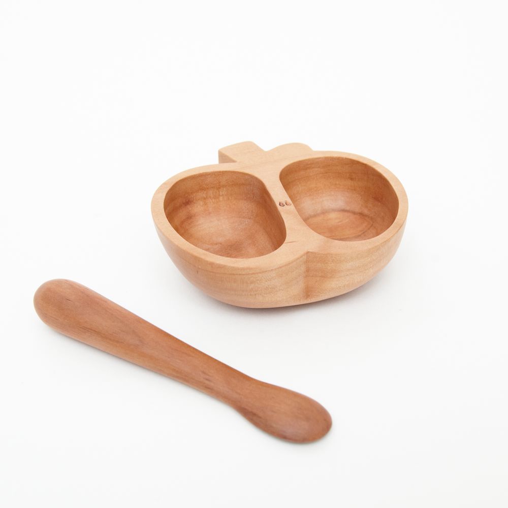 Objets de décoration - COFFRET DE PLAT DE BÉBÉ ET CUILLÈRE DE POMMIER - CHITOSE