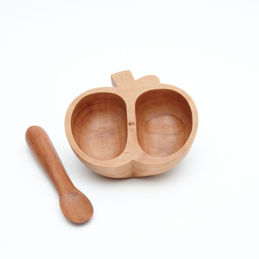 Objets de décoration - COFFRET DE PLAT DE BÉBÉ ET CUILLÈRE DE POMMIER - CHITOSE