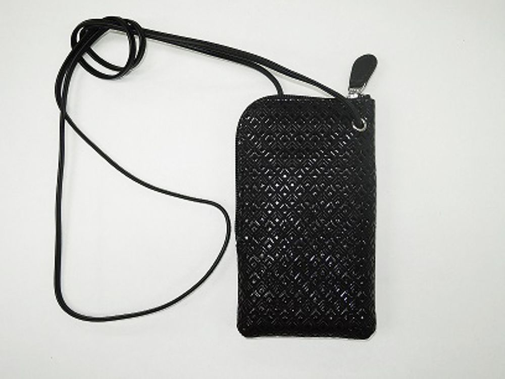 Petite maroquinerie - Étui pour téléphone - Fabriqué en cuir de cerf laqué et cuir de vachette - INDEN EST.1582