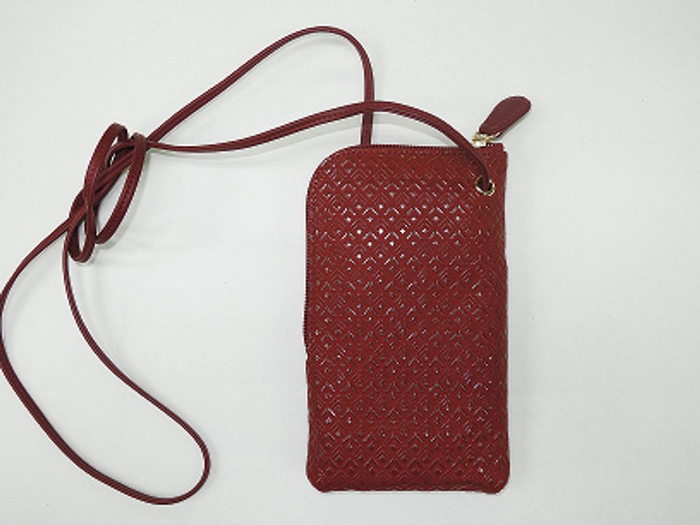 Petite maroquinerie - Étui pour téléphone - Fabriqué en cuir de cerf laqué et cuir de vachette - INDEN EST.1582