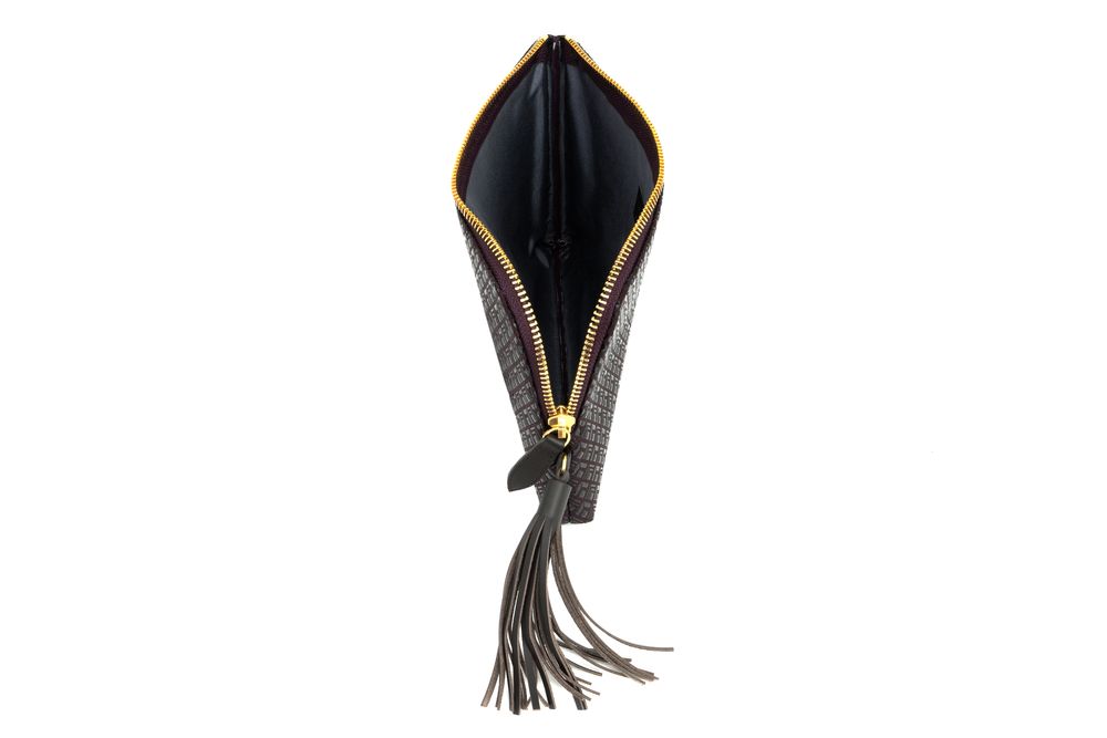 Leather goods - Clutch - Made of lacquered deer leather and cowhide - INDEN EST.1582