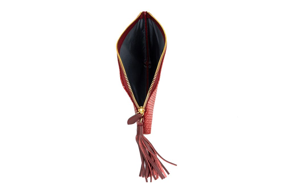 Leather goods - Clutch - Made of lacquered deer leather and cowhide - INDEN EST.1582