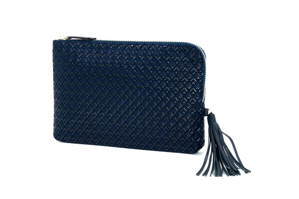 Leather goods - Clutch - Made of lacquered deer leather and cowhide - INDEN EST.1582