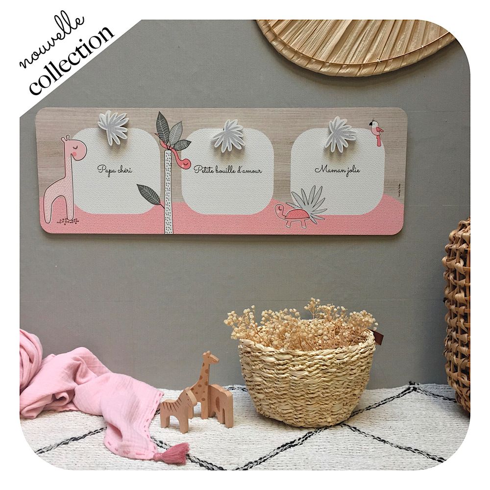 Other wall decoration - WALL DECORATION - ZANZIBAR TROPICAL FRESH PINK - LOVELY TRIBU DECORATION