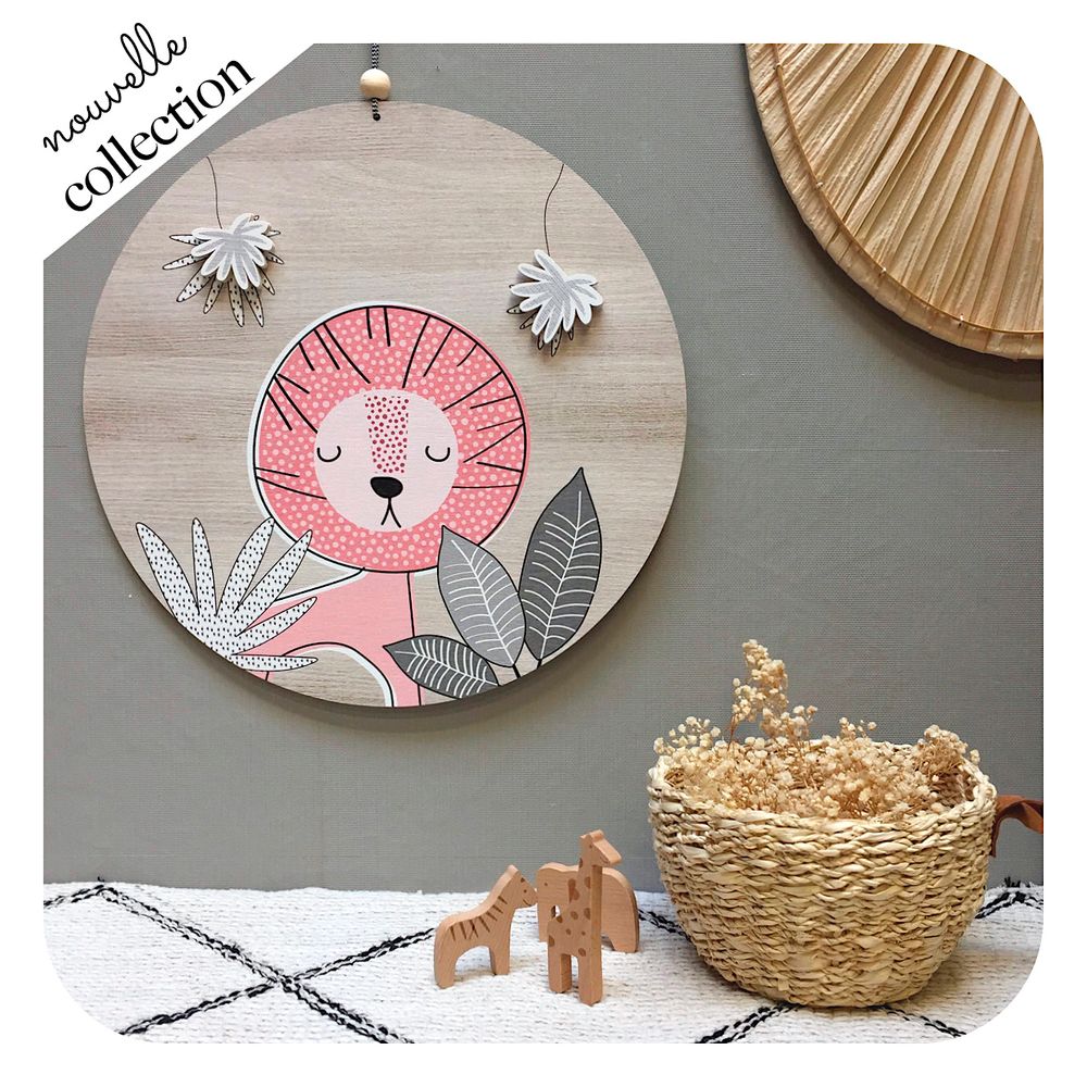 Other wall decoration - WALL DECORATION - ZANZIBAR TROPICAL FRESH PINK - LOVELY TRIBU DECORATION
