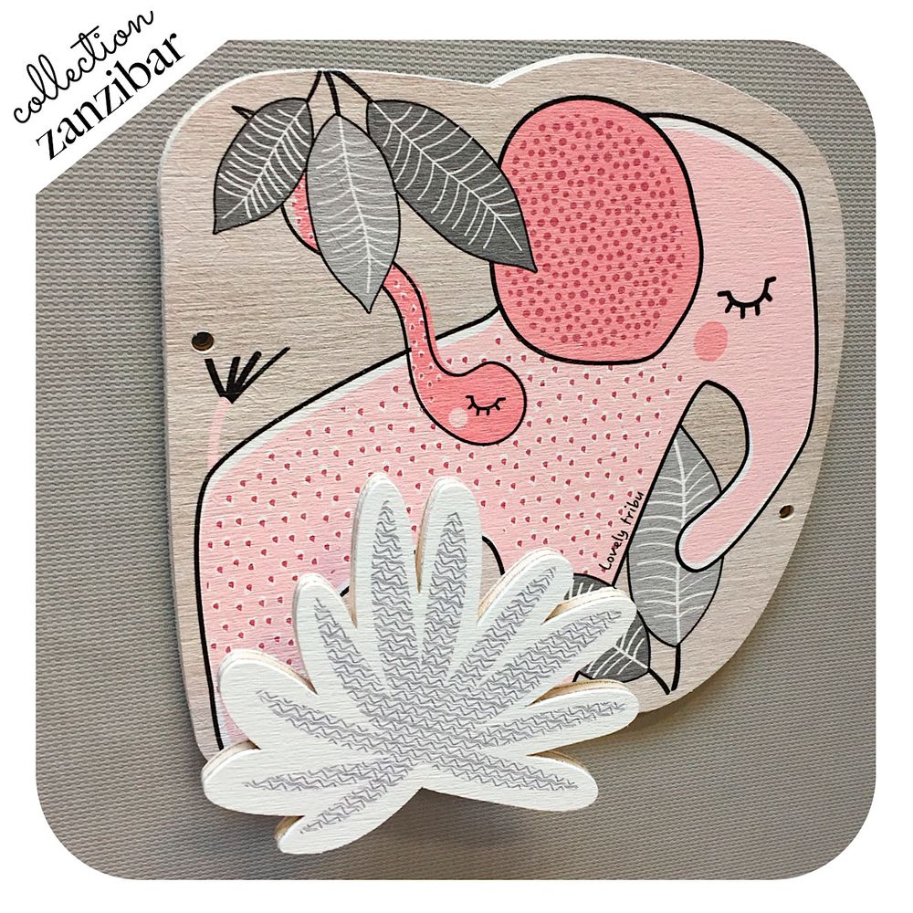 Other wall decoration - WALL DECORATION - ZANZIBAR TROPICAL FRESH PINK - LOVELY TRIBU DECORATION