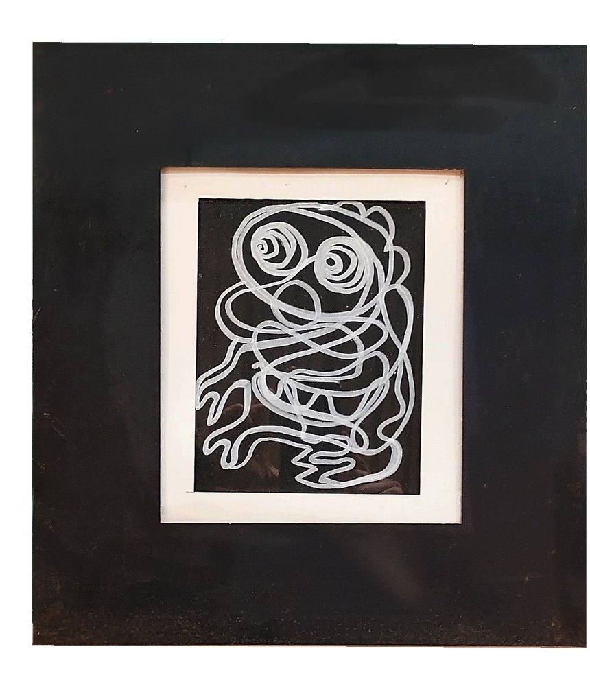 Tableaux - "La Bestiole" Oeuvre originale Line Art - L'ATELIER D'ANGES HEUREUX